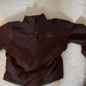 Ducks Unlimited Men's Brown Quarter-Zip Pullover